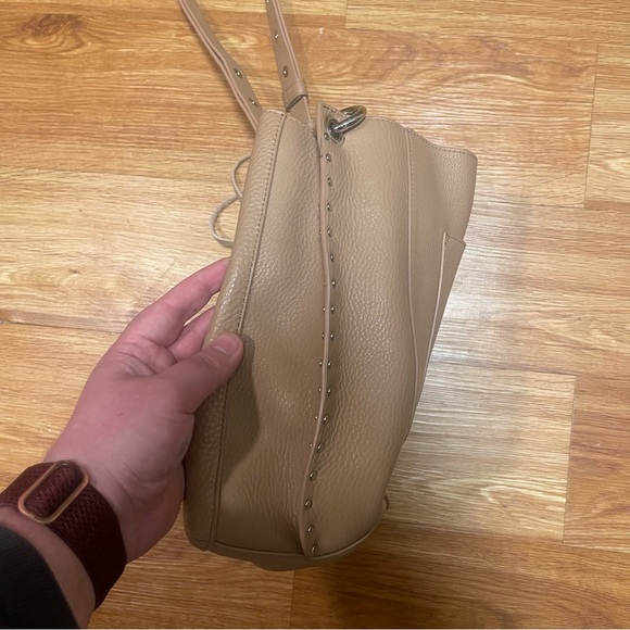 Rebecca Minkoff Darren Leather Shoulder Bag in Beige/Tan, 100% Genuine Leather - Picture 15 of 16